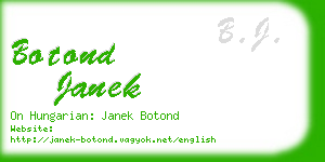 botond janek business card